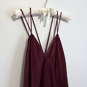 Burgundy Linda Biz Slip Dress M